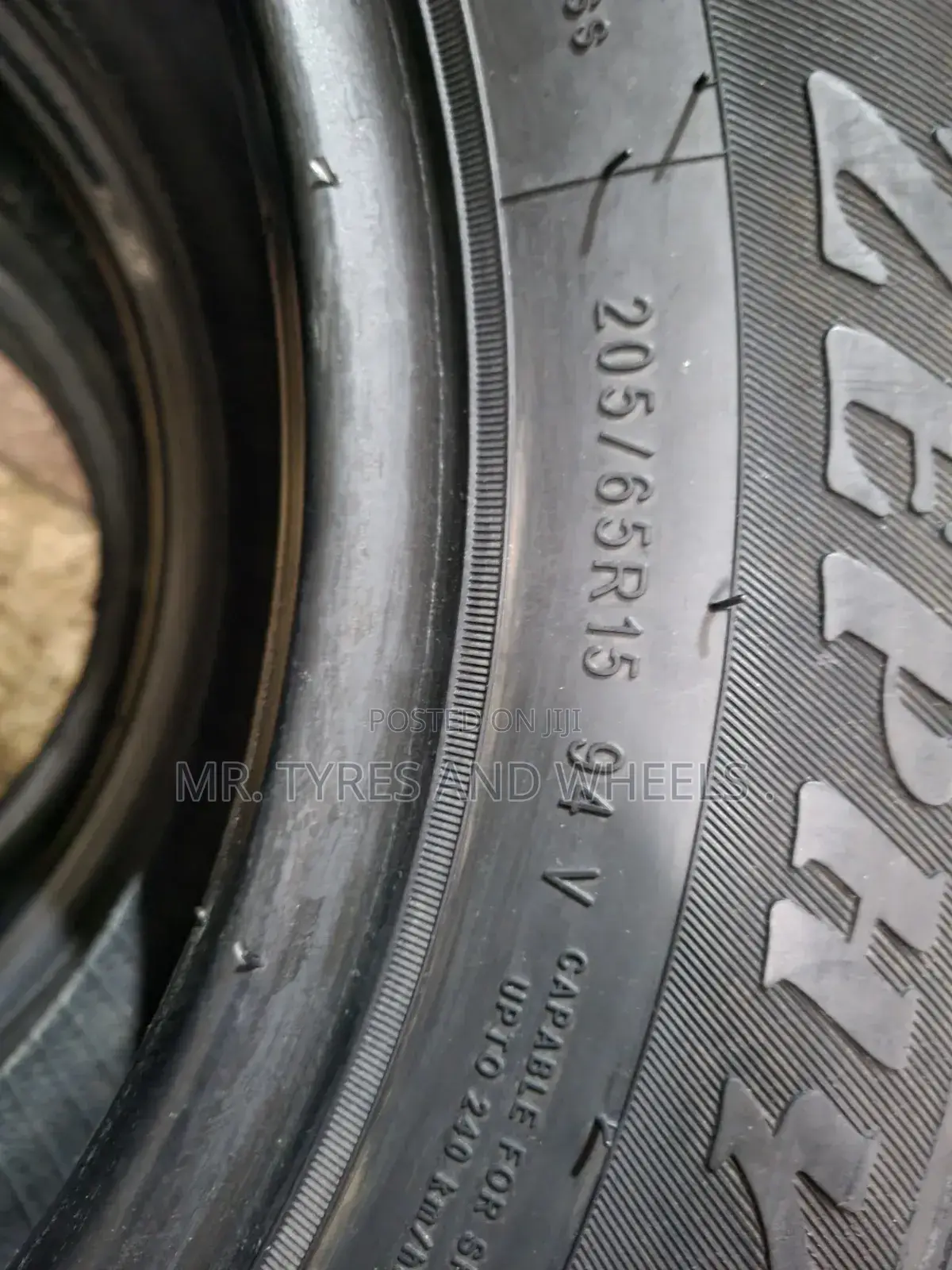 It's 205/65 R15 Jk Tires Used Bt Still Gd Tires. India 
