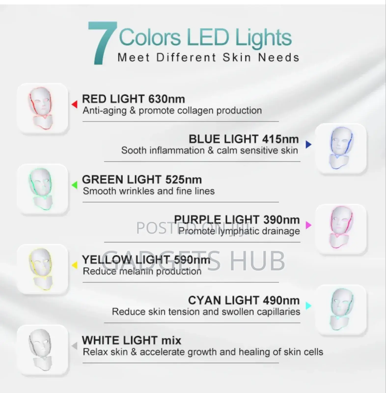 Anti-Acne 7 Led Color Light
Therapy Mask Facial Mask