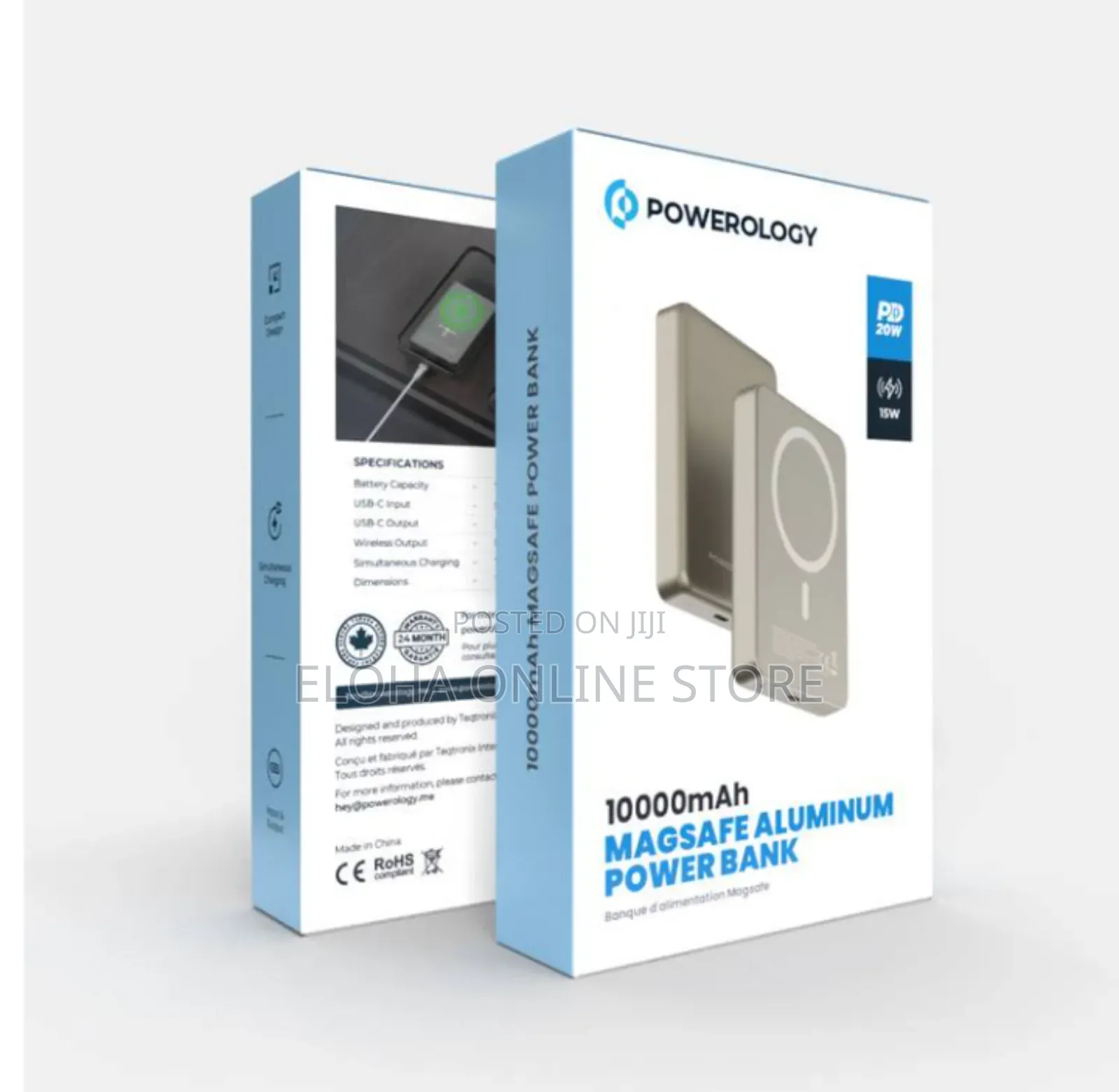 Powerology 10000mah Magsafe Aluminum Power Bank
