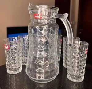 Elegant Crystal Clear Glass Jug