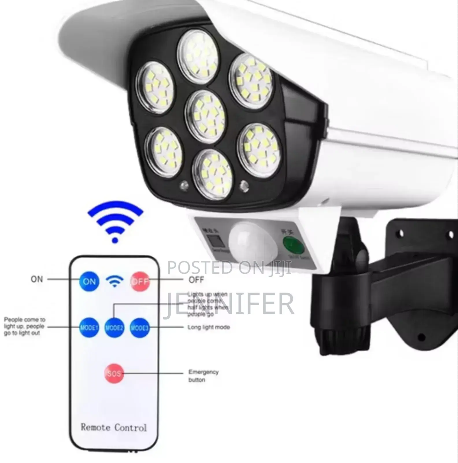 2 in 1 Solar Light Security Dummy Camera Remote Led Lamp