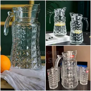 Luxurious Bold and Wide Crystal Glass Water Jug