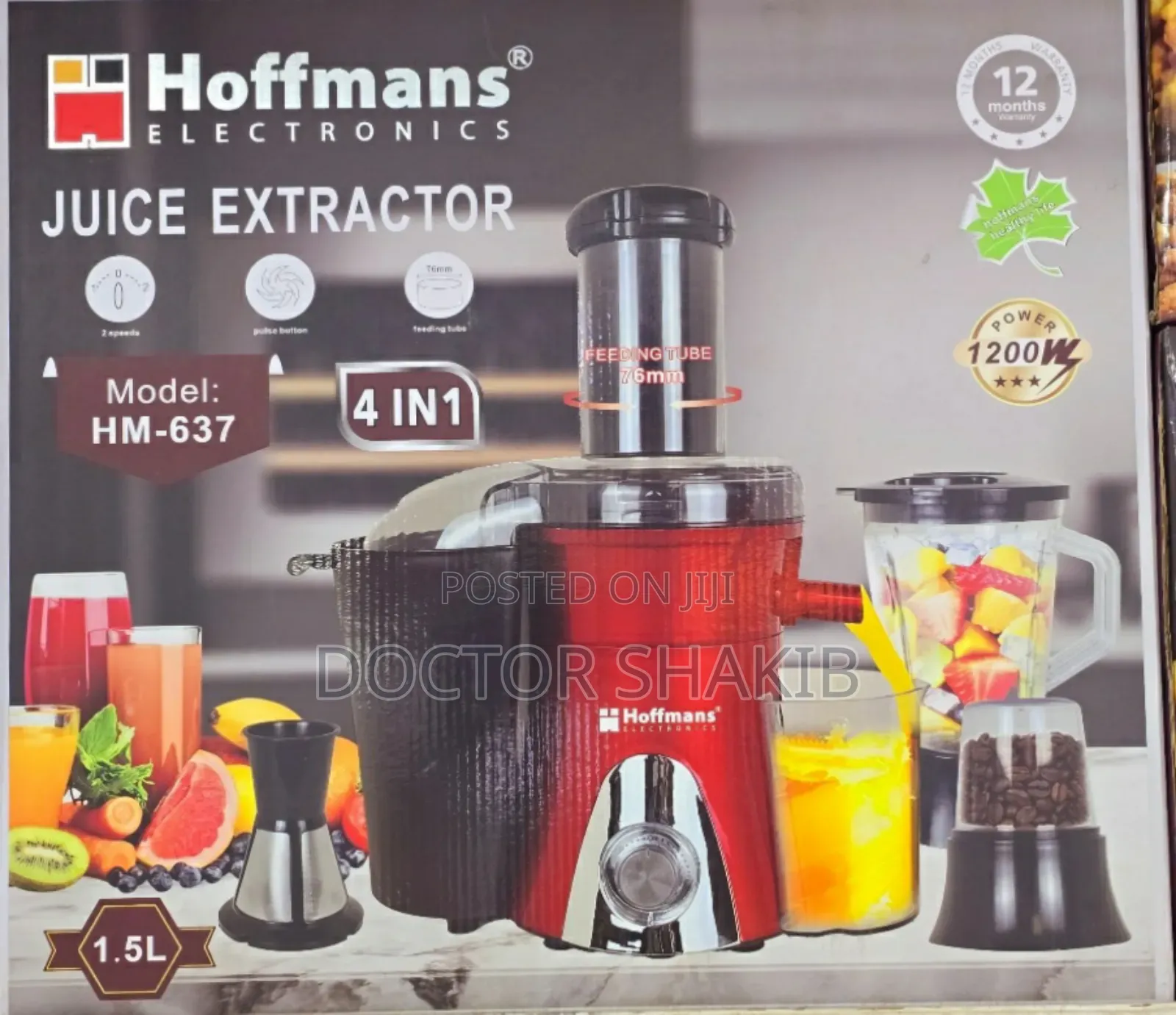 4 in 1 Hoffmans Juice Extractor 1.5ltrs.