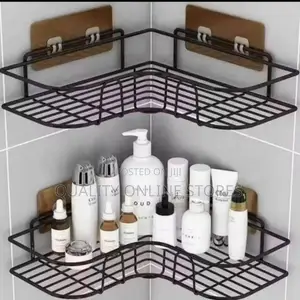 Double Bathroom Shelf Rack