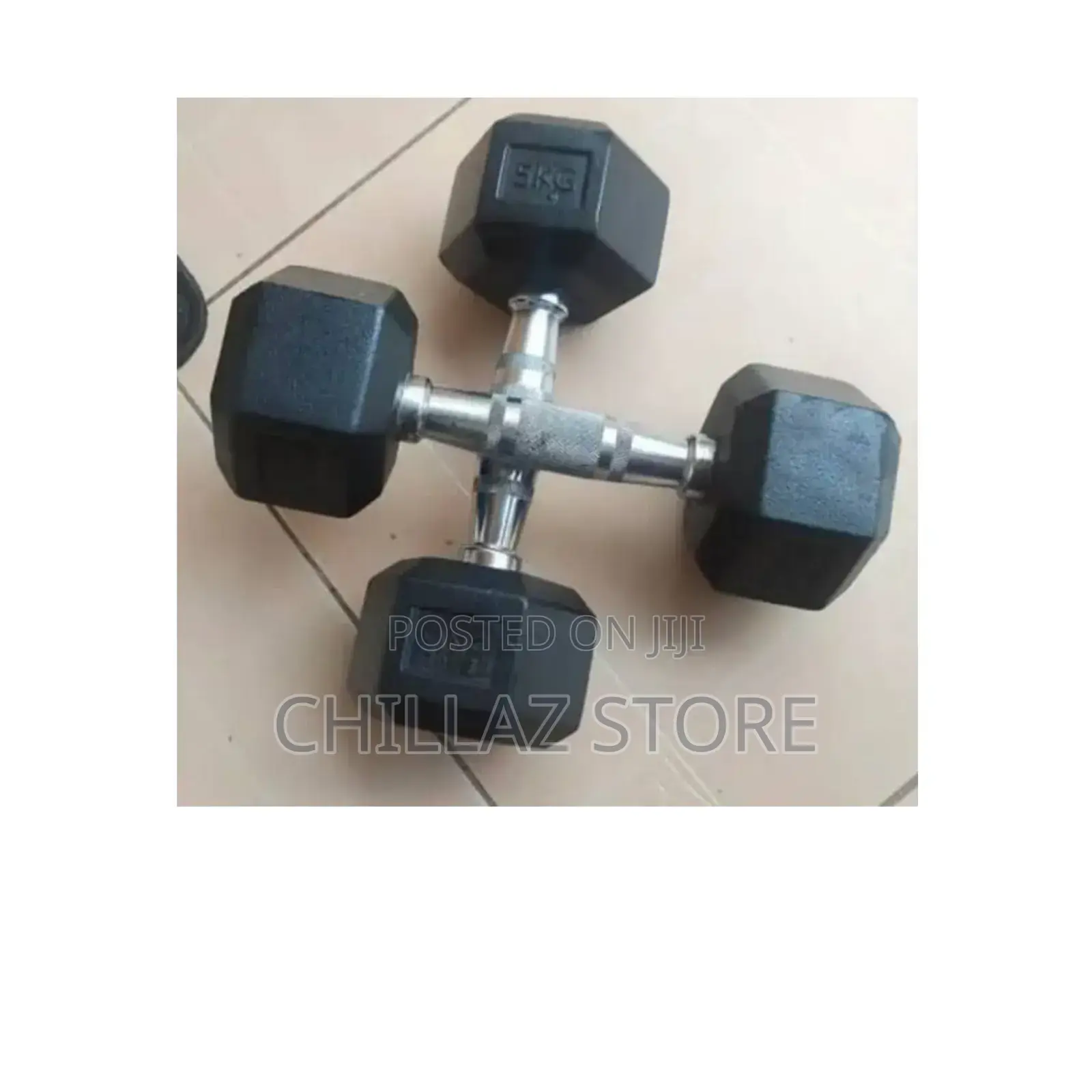5 Kg Black Dumbbell.