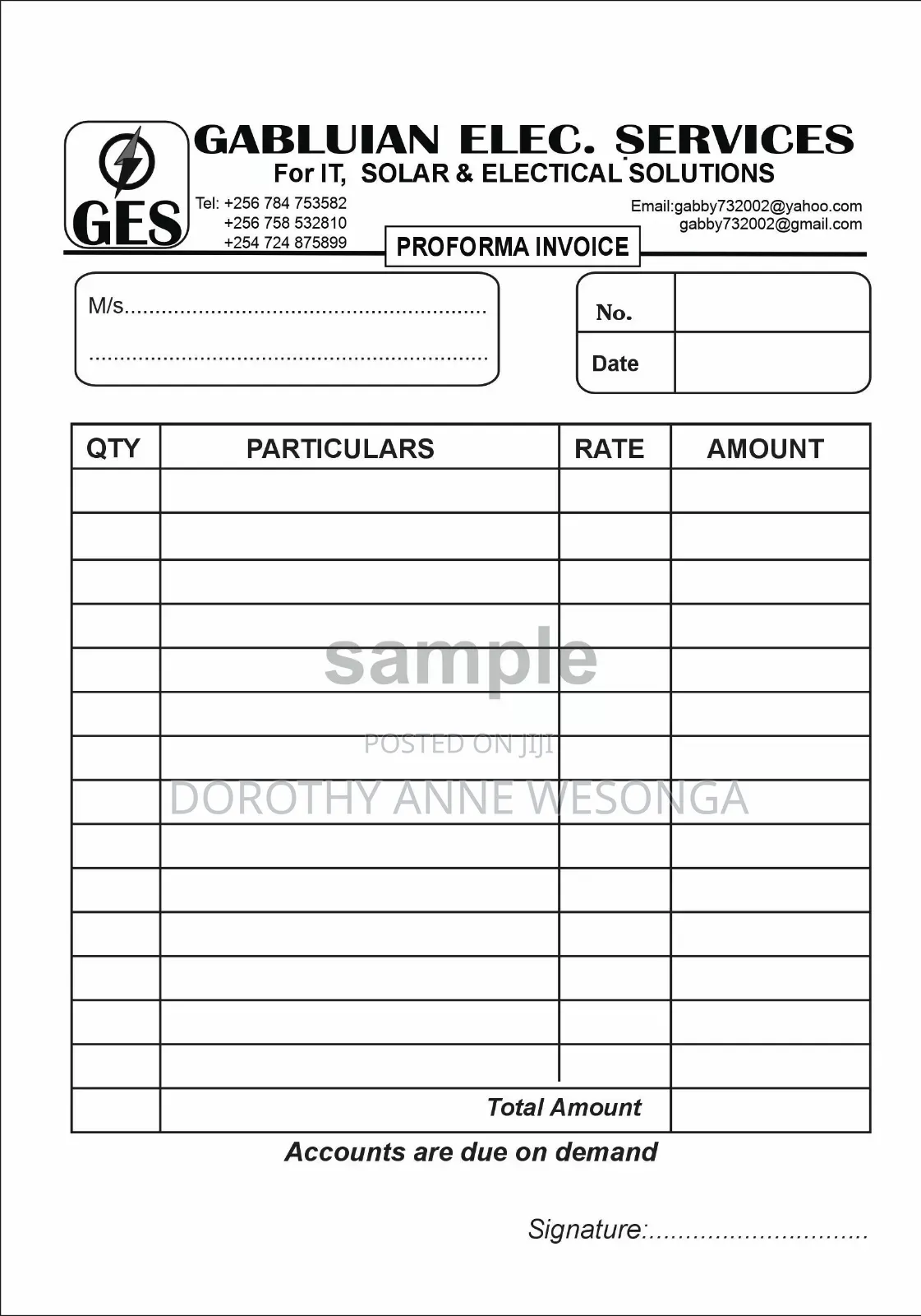 Printing Office Stationery