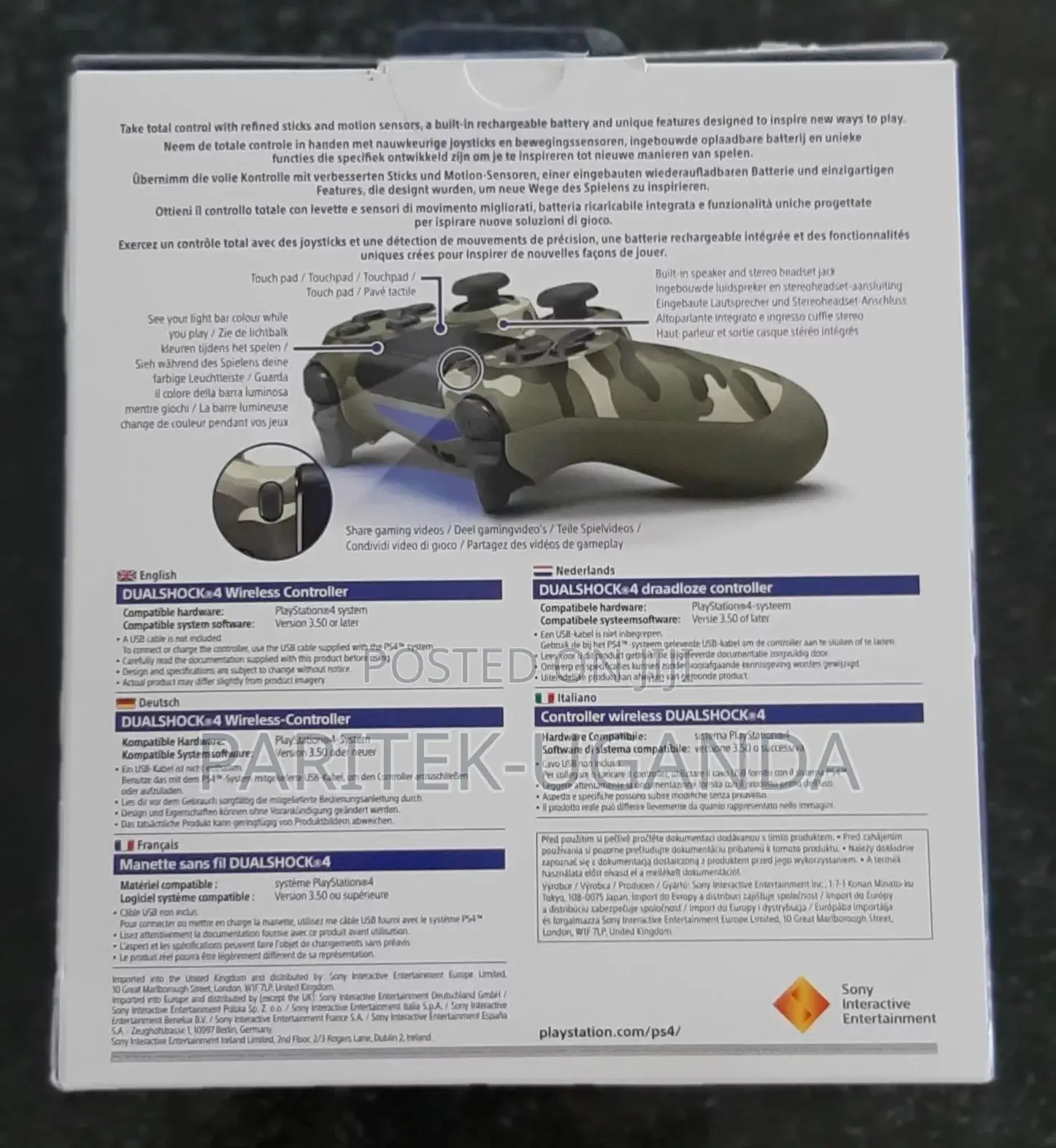 New Playstation 4 Camouflage Green Dualshock Controller