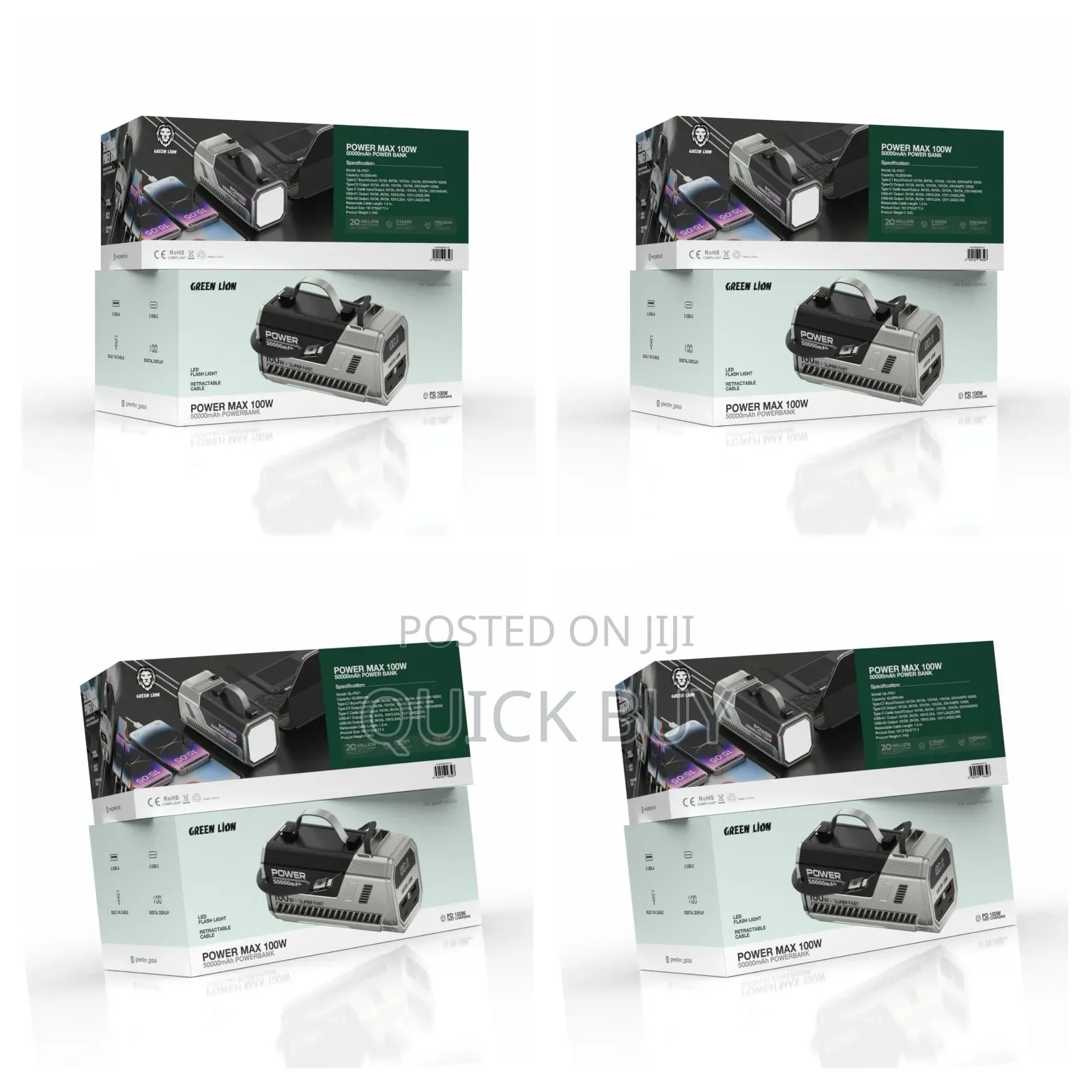 Green Lion Power Max 100w 50000mah (New)