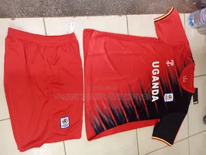 Uganda Crane Jersey Red With Shorts Original Material