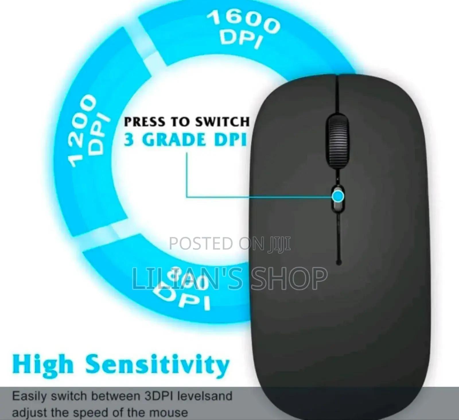Wireless Silent Mouse - Black
