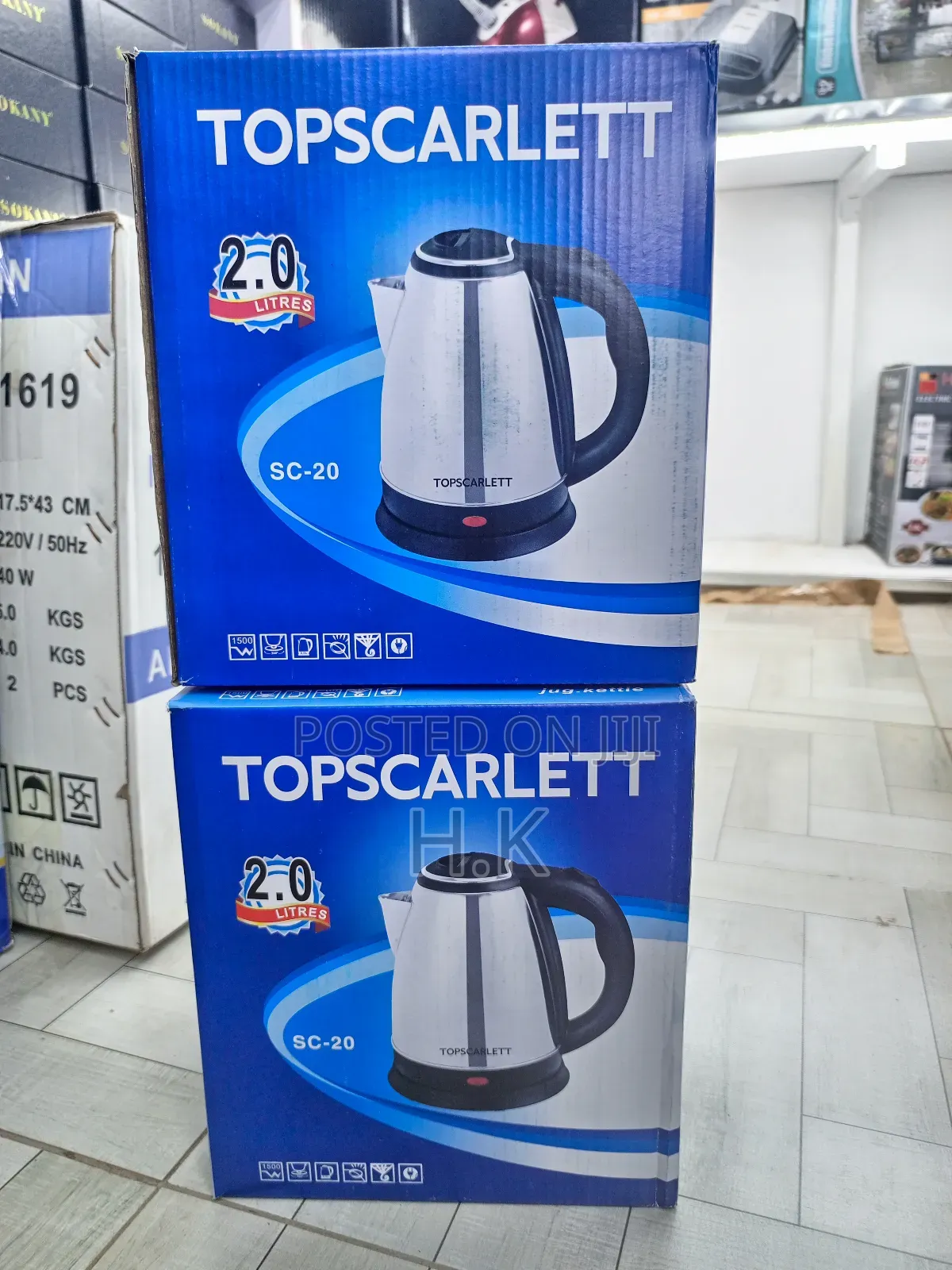 Topscarlett Sc-20 Electric Kettle With a 2.0-Liter Capacity.