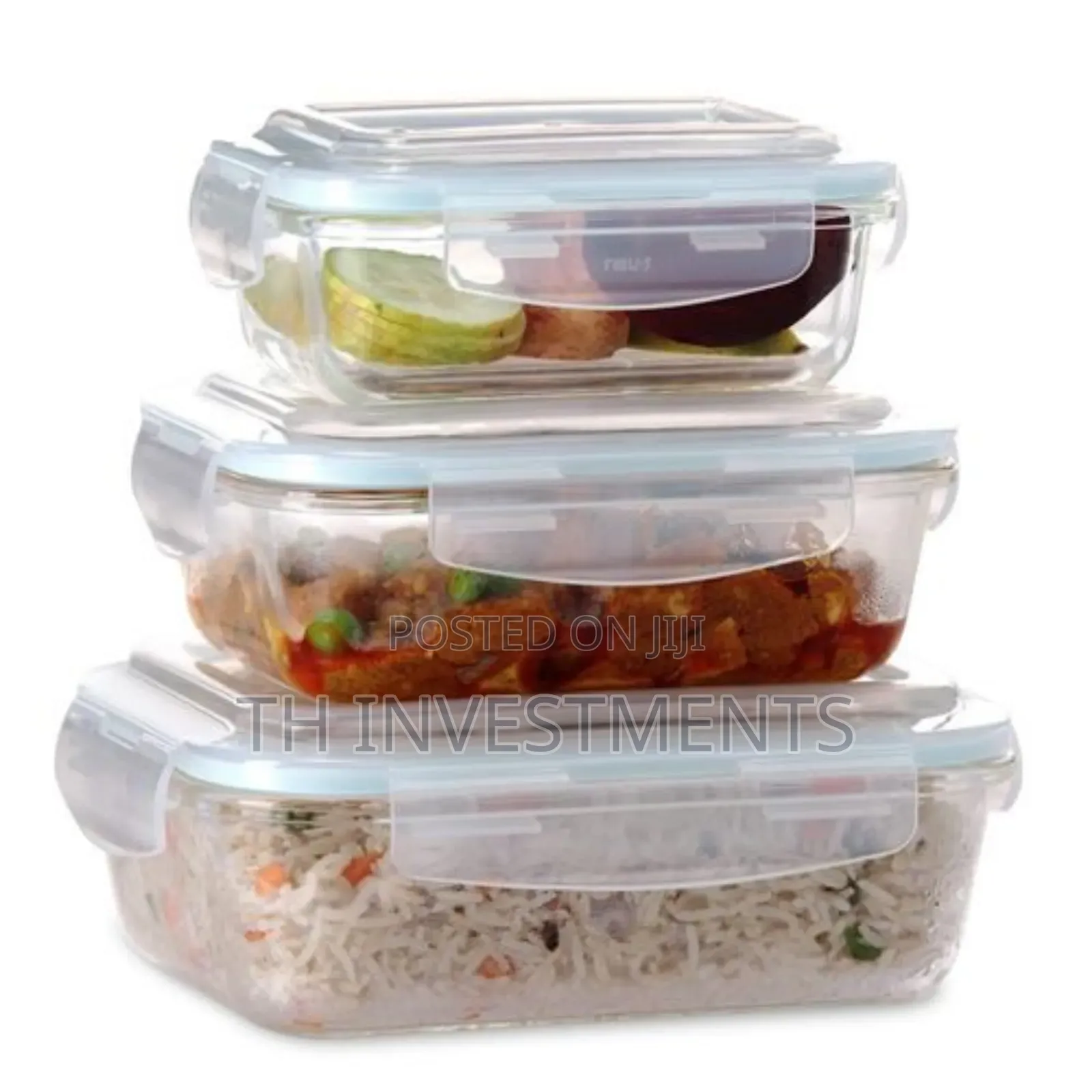 3 Food Safe Microwave Oven Glass Bowls Fridge Containers