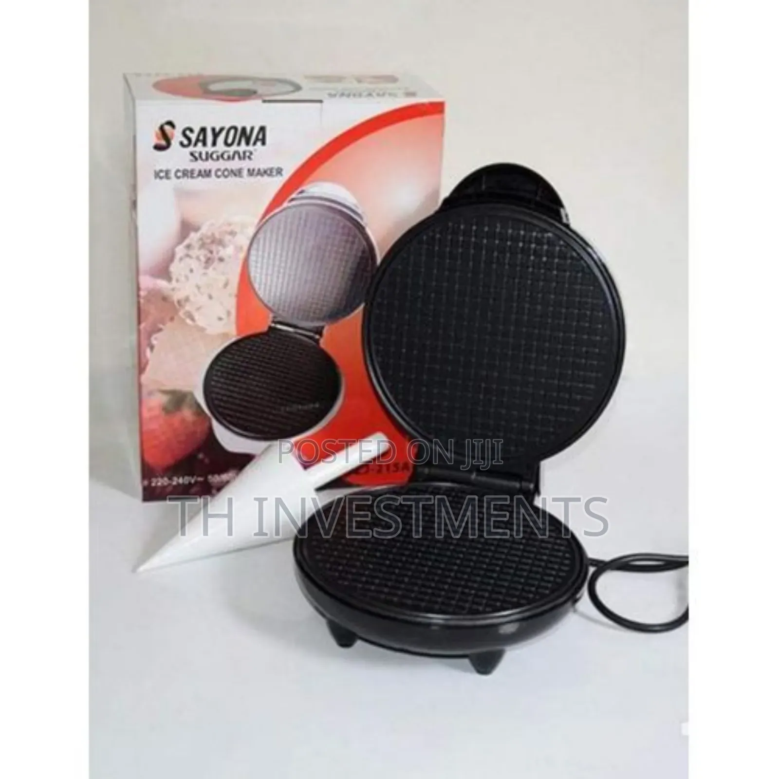 Sayona Electric Waffle, Ice Cream Cone Maker Machine, 