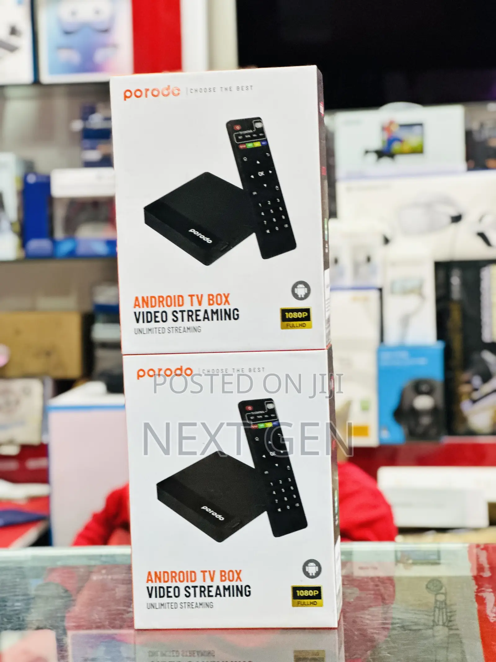 Porodo Android Tv Box With Ethernet Port - Black