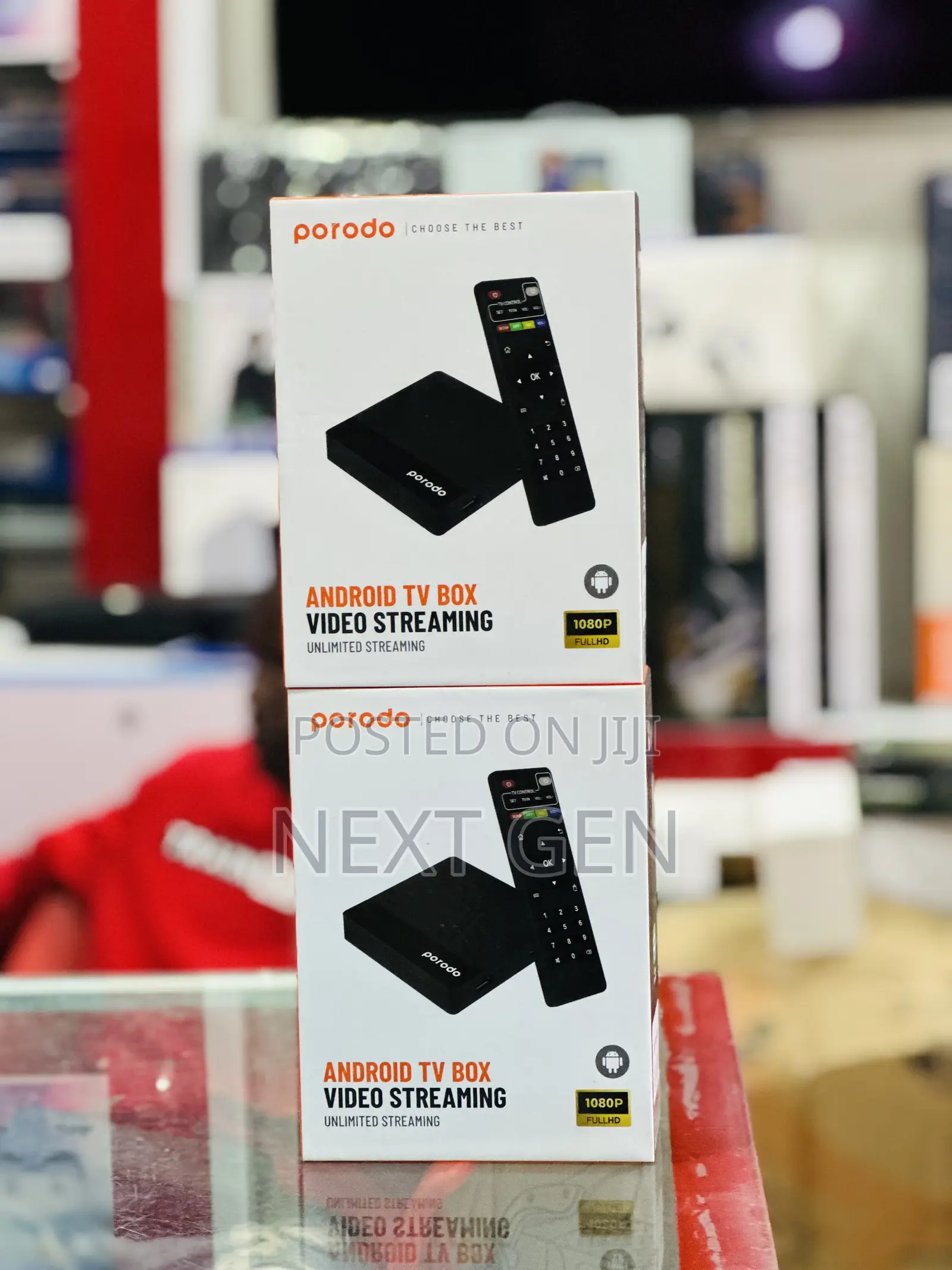 Porodo Android Tv Box With Ethernet Port - Black