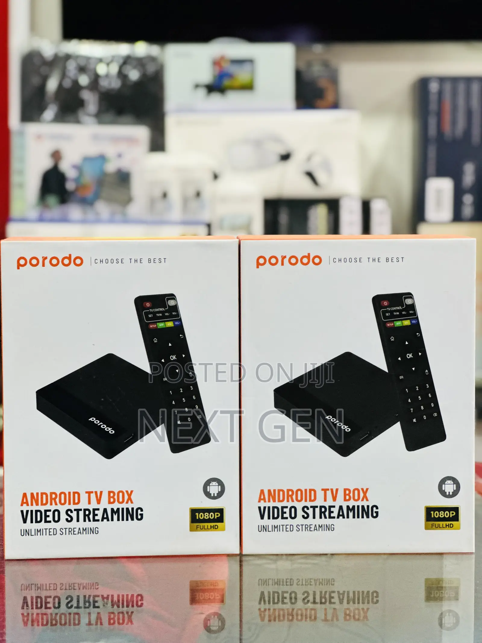 Porodo Android Tv Box With Ethernet Port - Black
