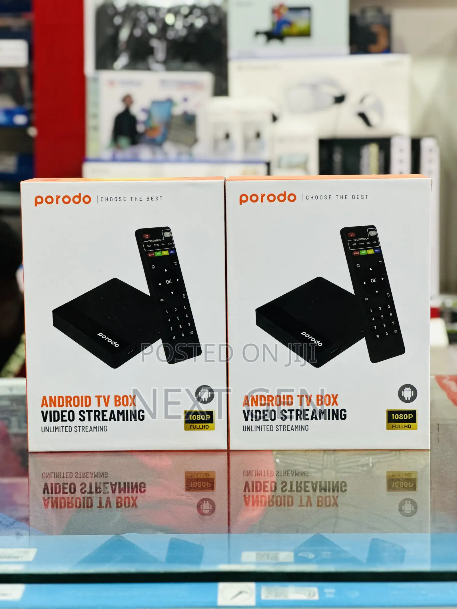 Porodo Android Tv Box With Ethernet Port - Black