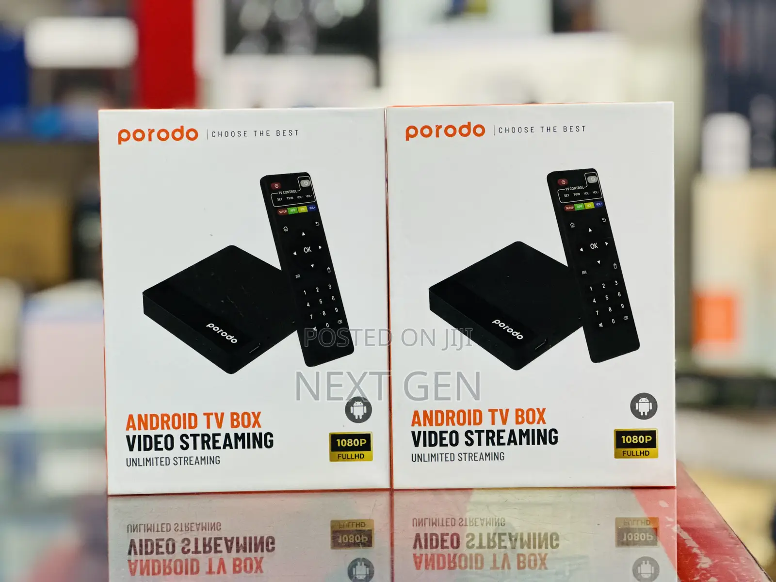 Porodo Android Tv Box With Ethernet Port - Black