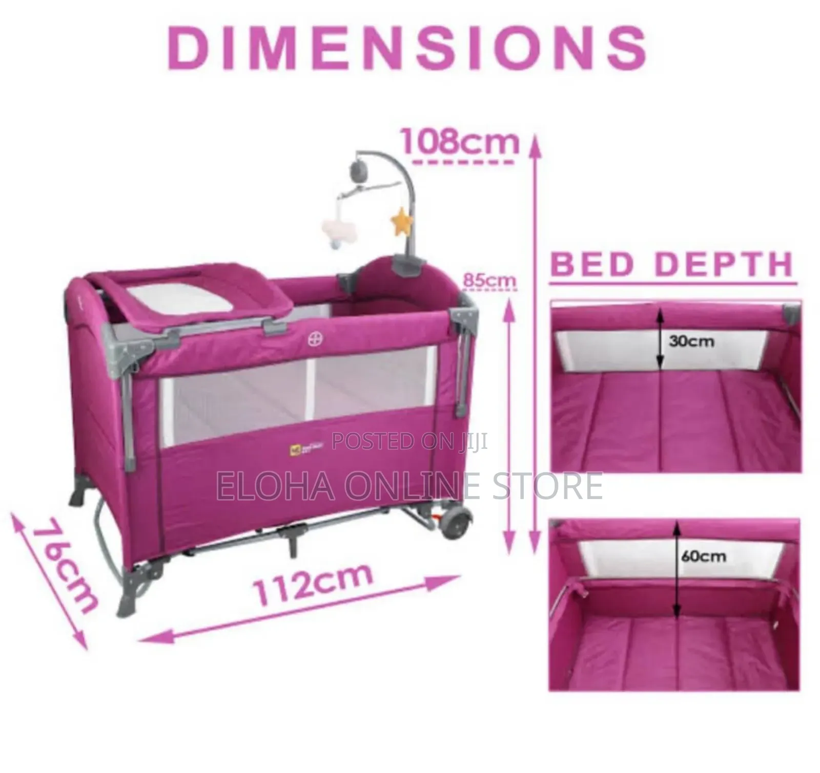 Smart Foldable Baby Crib/Playpen