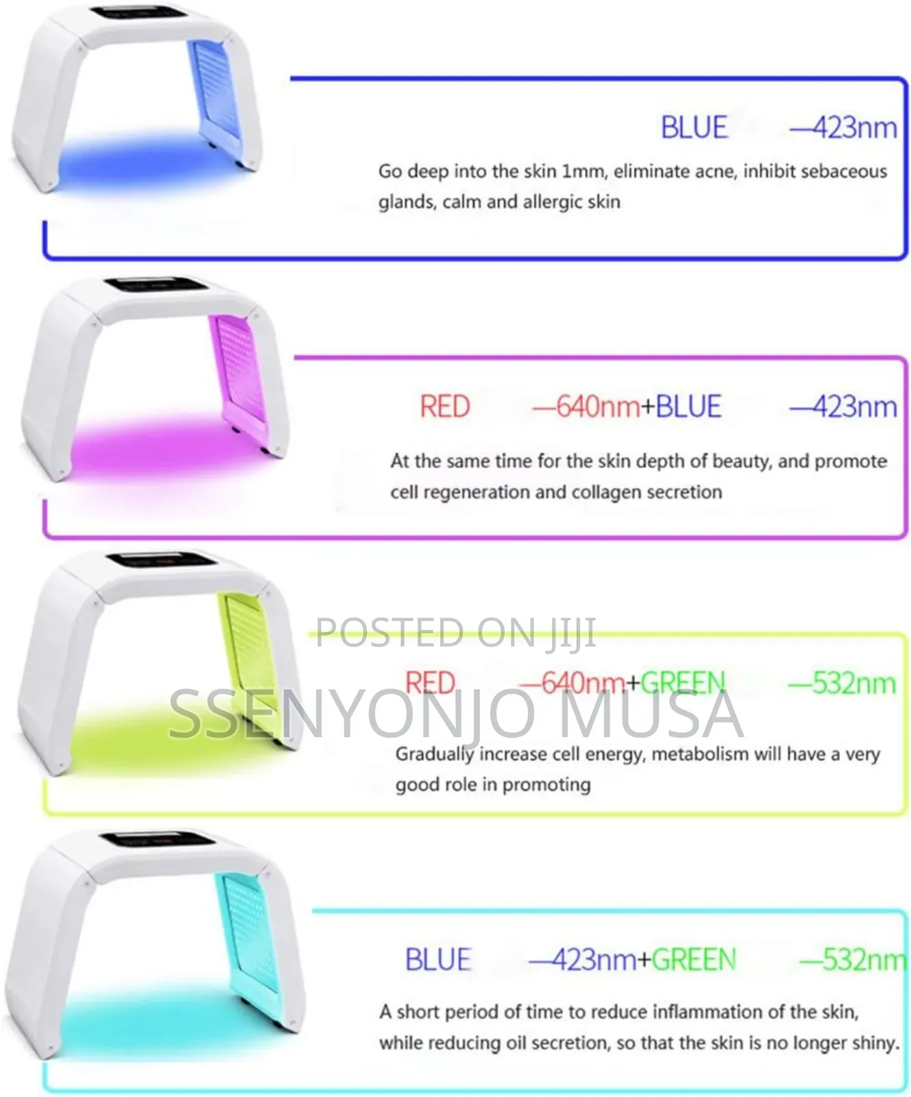 7 Colors Led Light Therapy Mask - Digital Control Lamp-