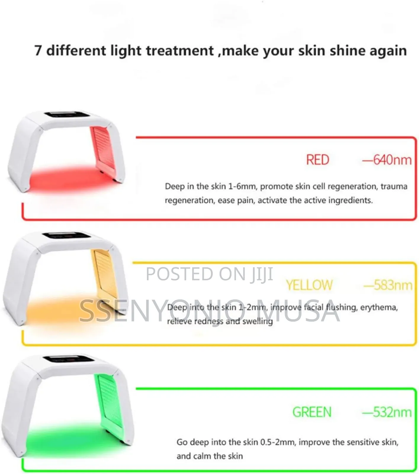 7 Colors Led Light Therapy Mask - Digital Control Lamp-