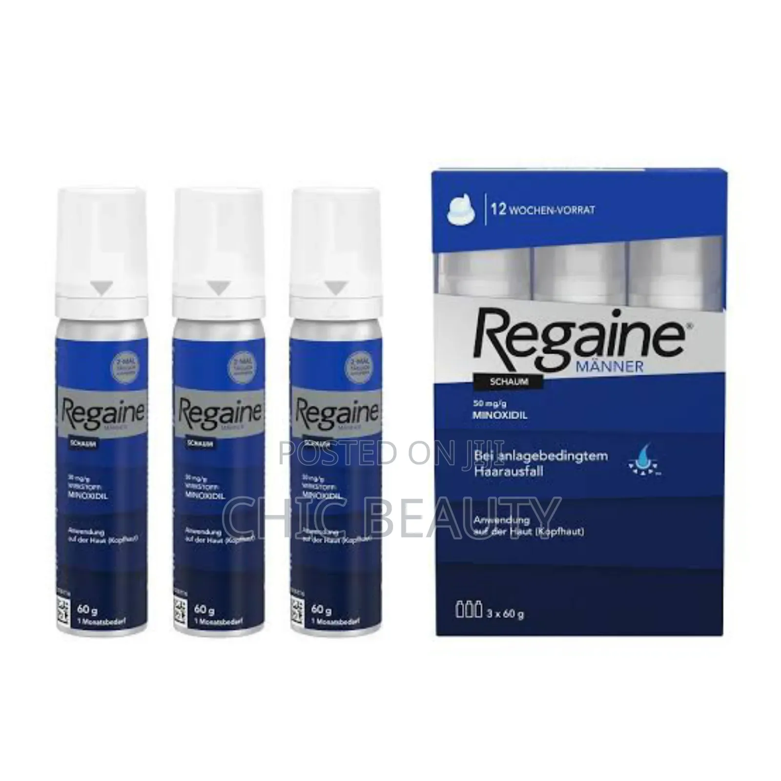 Regaine 5% Minoxidil. Regrow Your Hair. Pack of 3 Piece for 4 Months