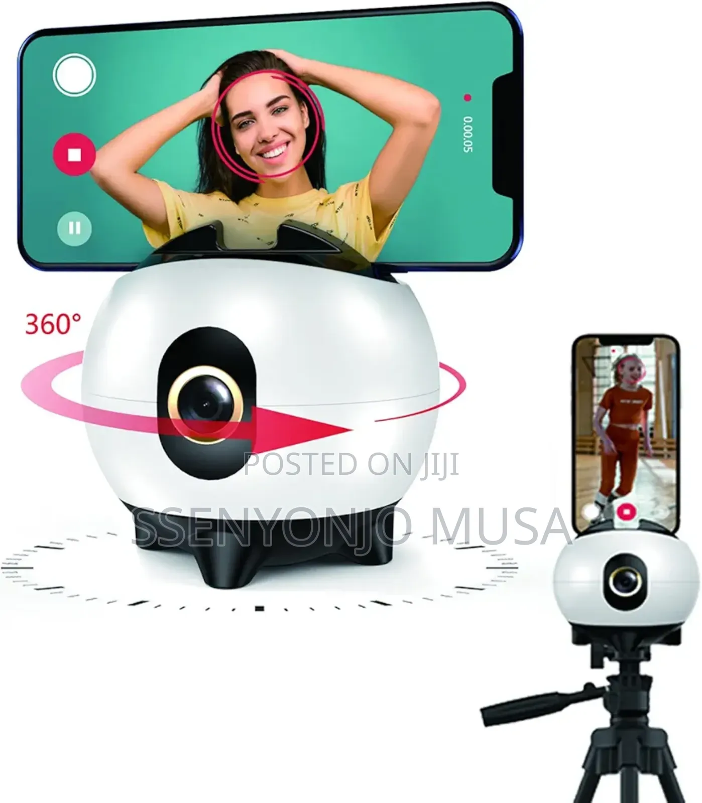 Auto Face Tracking Tripod - 360° Rotation Smart Phone Holder