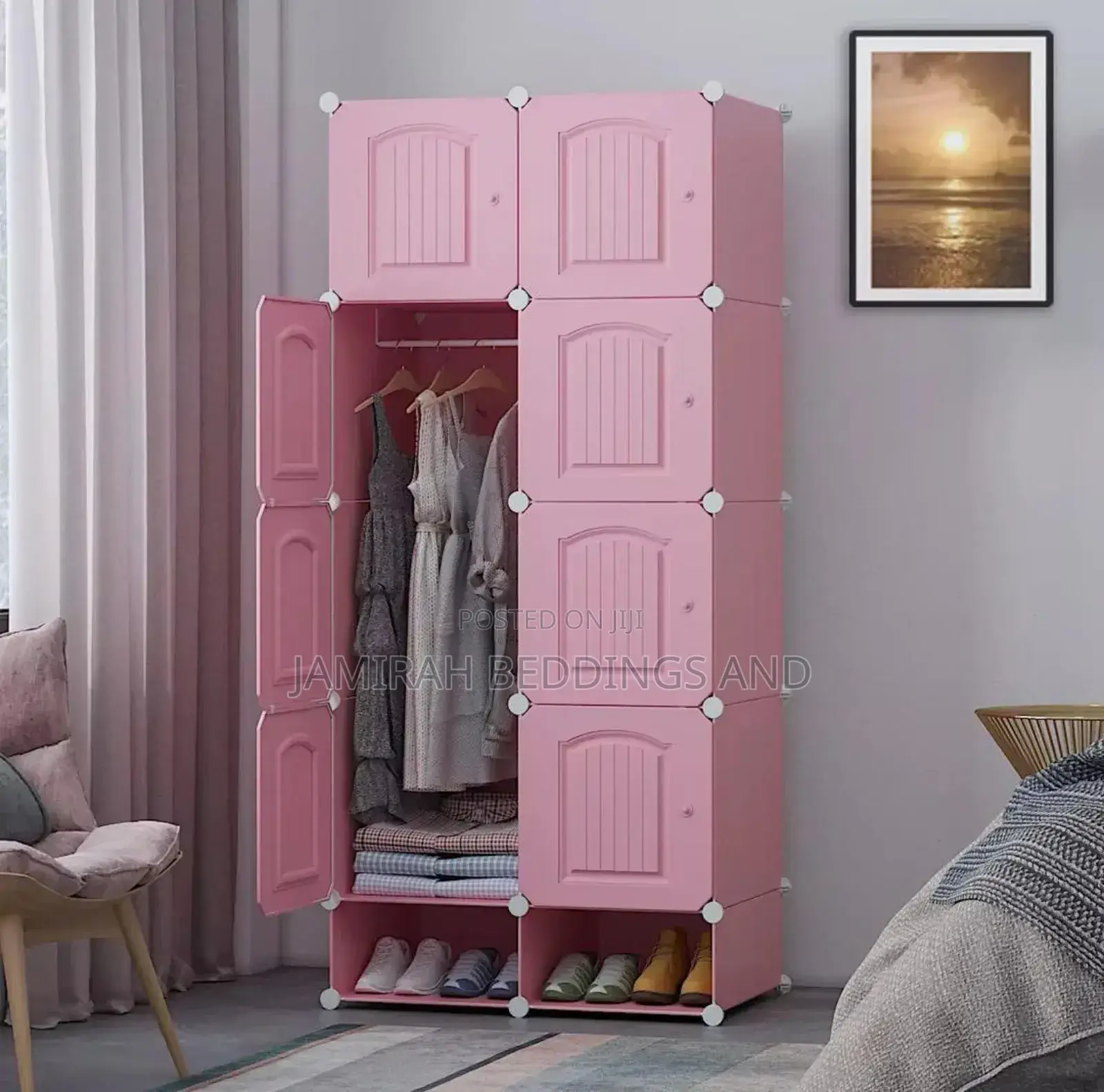 2 Column Plastic Wardrobe