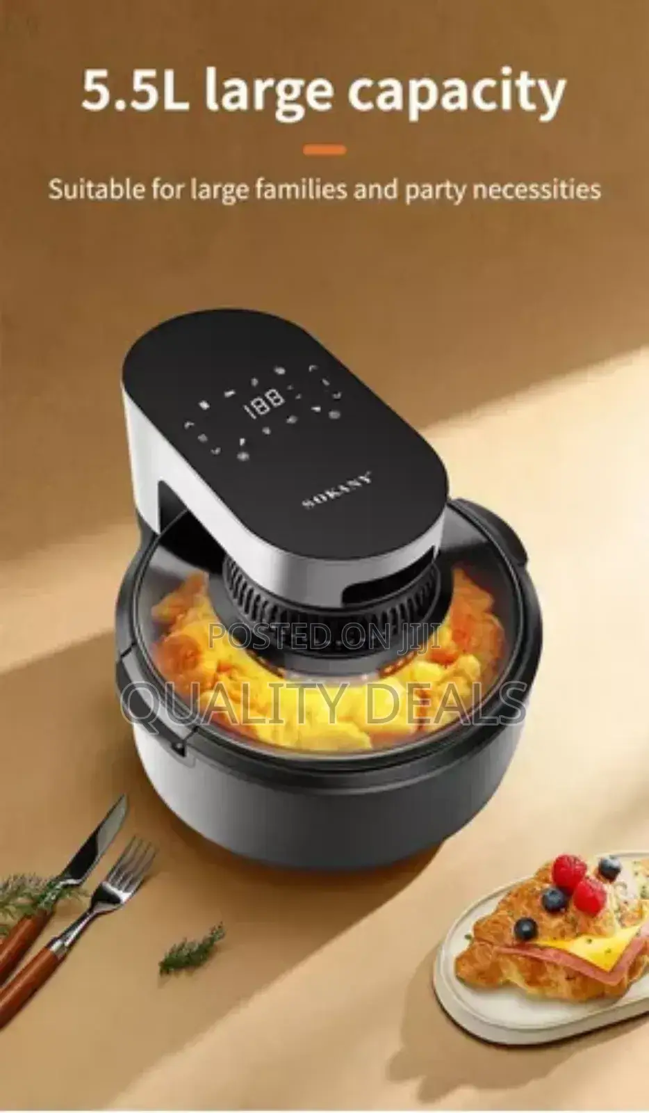 Sokany 5.5l Electric Air Fryer Digital Air Cooker