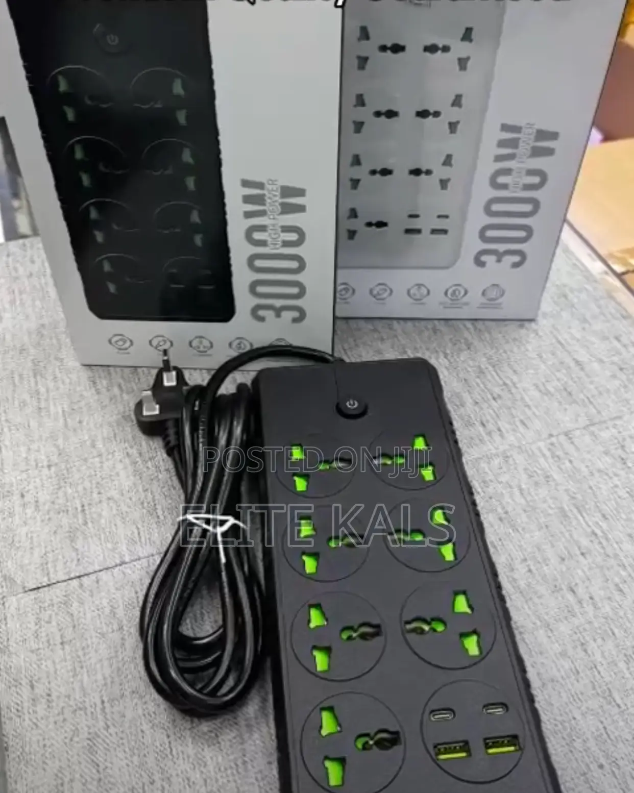 Heavy Duty Power Socket 7ways With Usb and Type C