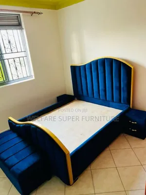 Simple Blue Bed 5x6 in Size