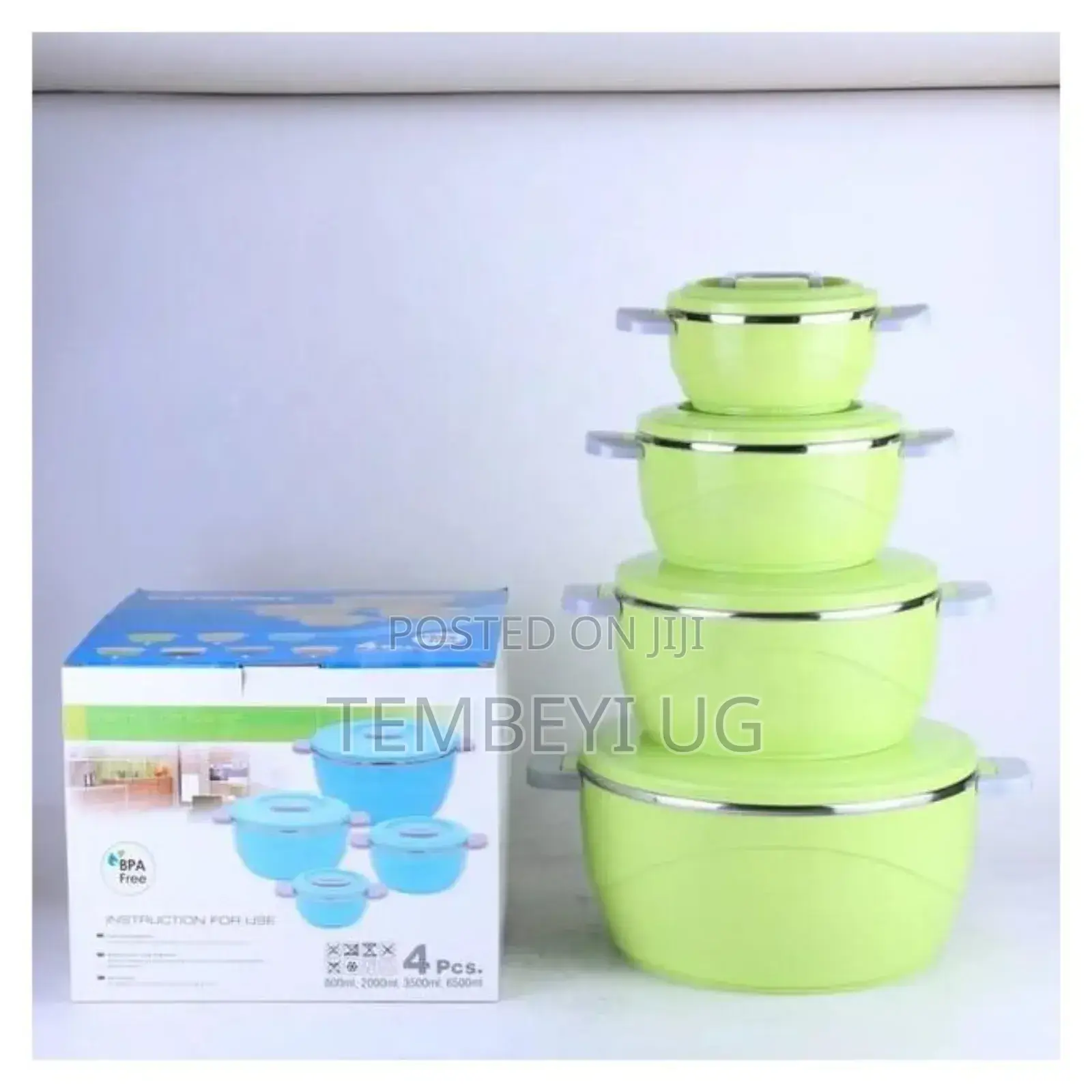 Set of 4 Insulated Food Flasks, Hot Pot