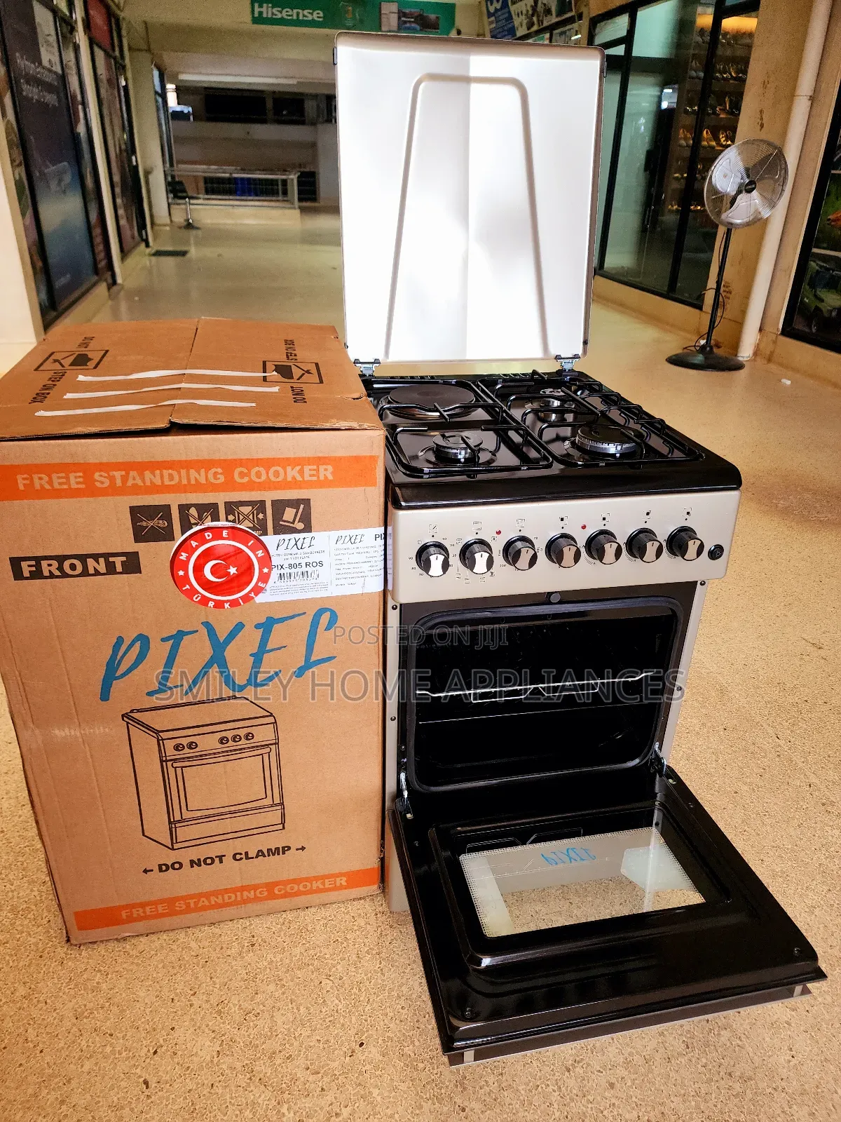 Pixels 60cm by 50cm Gas Cooker With a Rotisserie