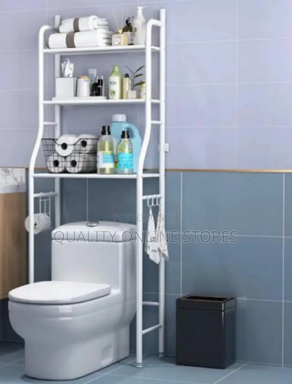 Metallic Bathroom Shelf Rack