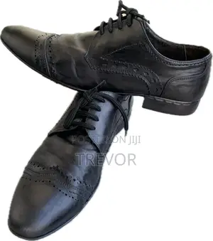 Black Leather Oxford Shoes