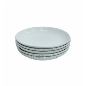 Dinner Curved Melamine Plates 6pcs-White