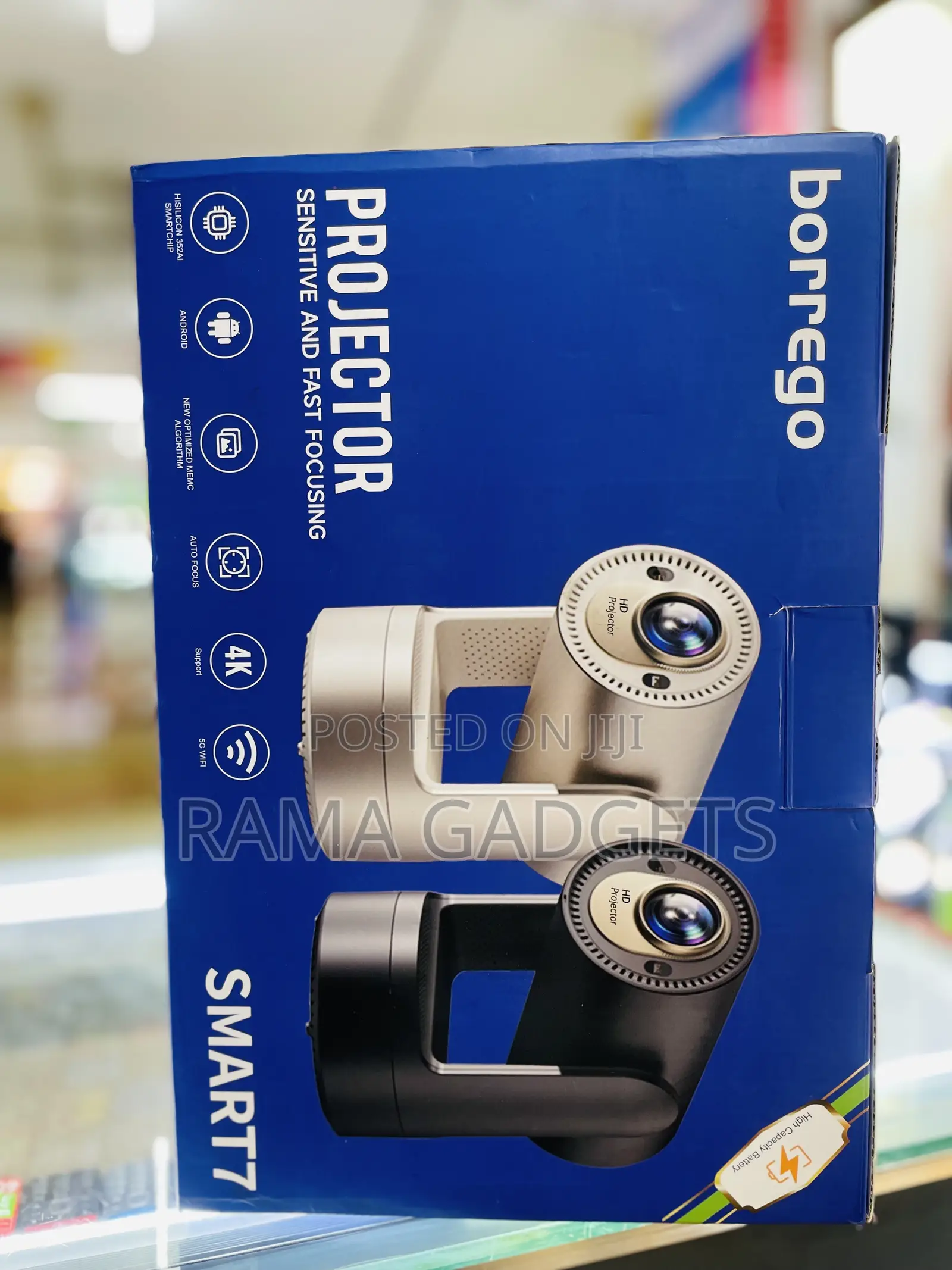 Rechargeable Smart7 Projector With Multi-Angle Design-5g