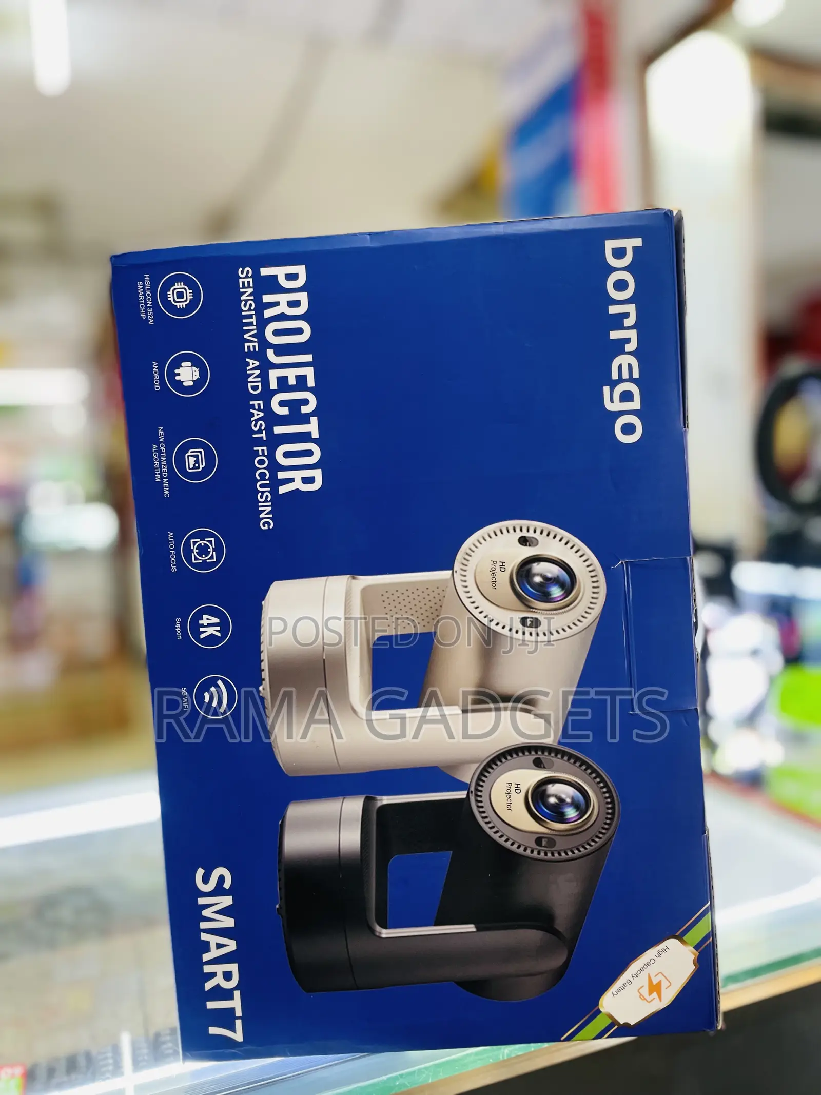 Rechargeable Smart7 Projector With Multi-Angle Design-5g