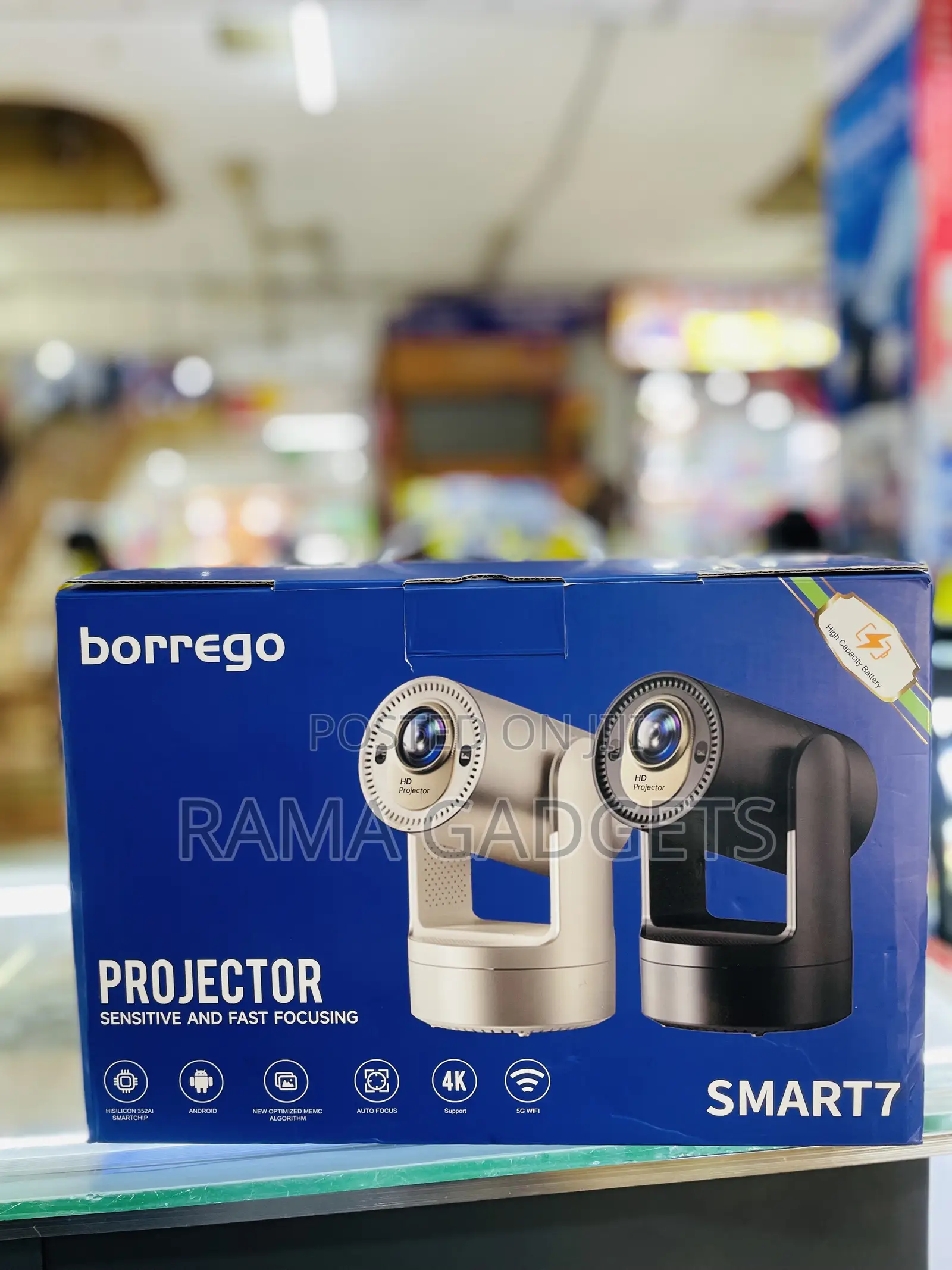 Rechargeable Smart7 Projector With Multi-Angle Design-5g