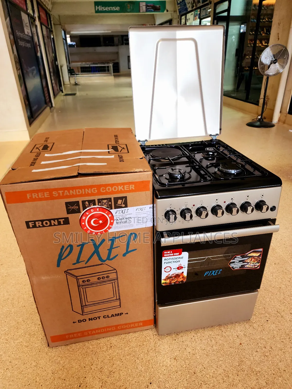 Brand New Pixels Gas Cooker 3+1 60*50 With a Turbo Fan