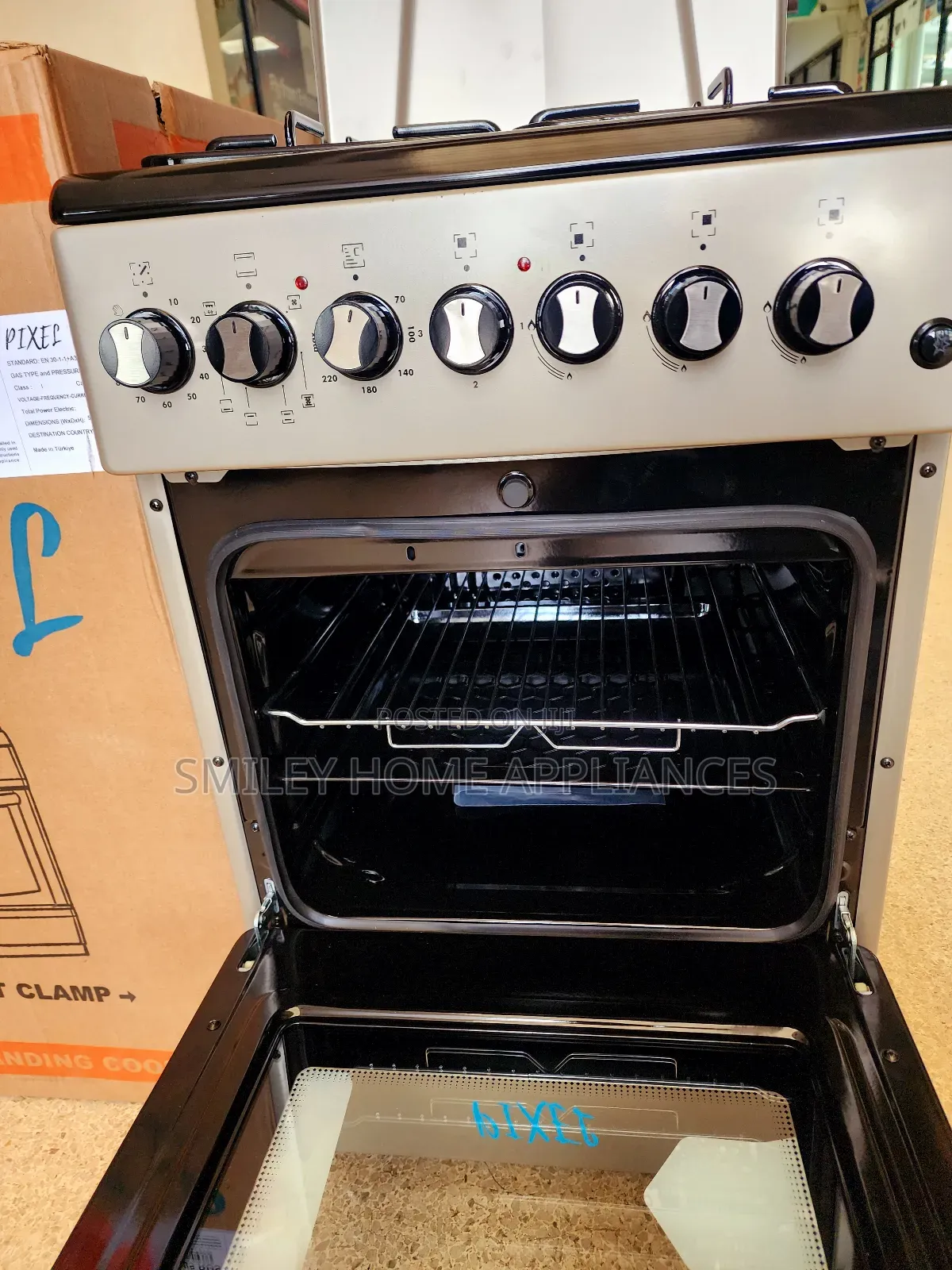 Brand New Pixels Gas Cooker 3+1 60*50 With a Turbo Fan