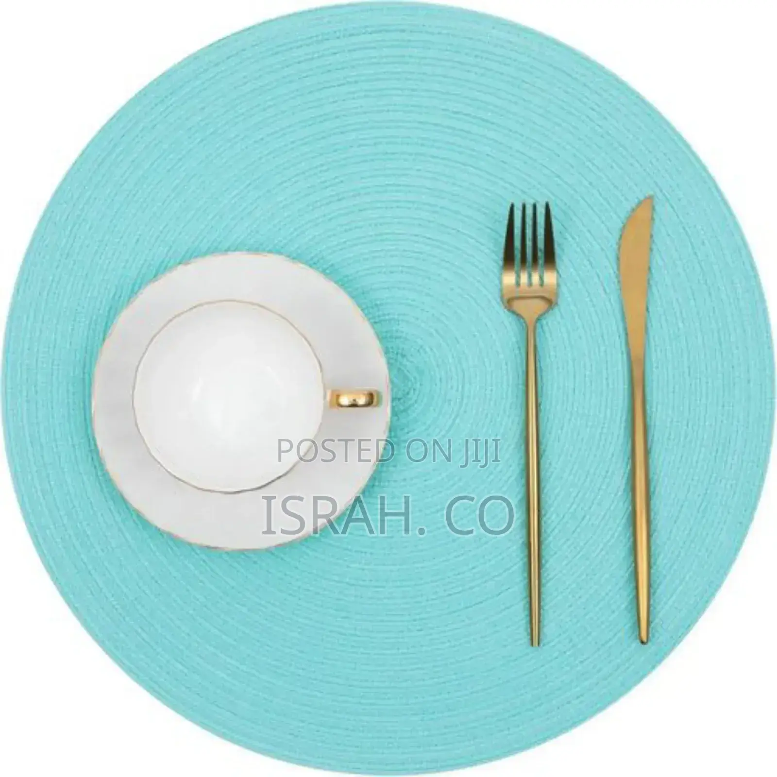 Round Placemats Set of 6,Braided 15 Inch