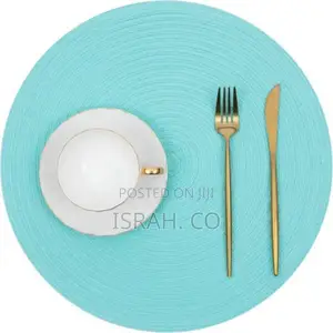 Round Placemats Set of 6,Braided 15 Inch