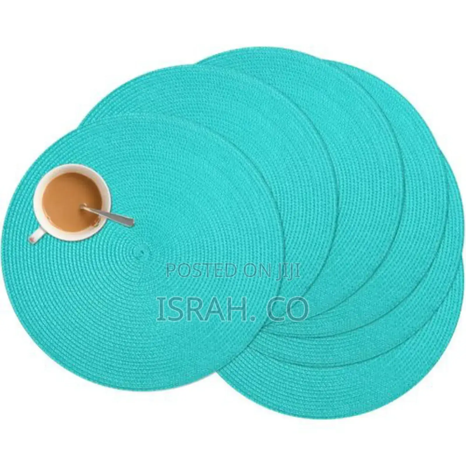 Round Placemats Set of 6,Braided 15 Inch
