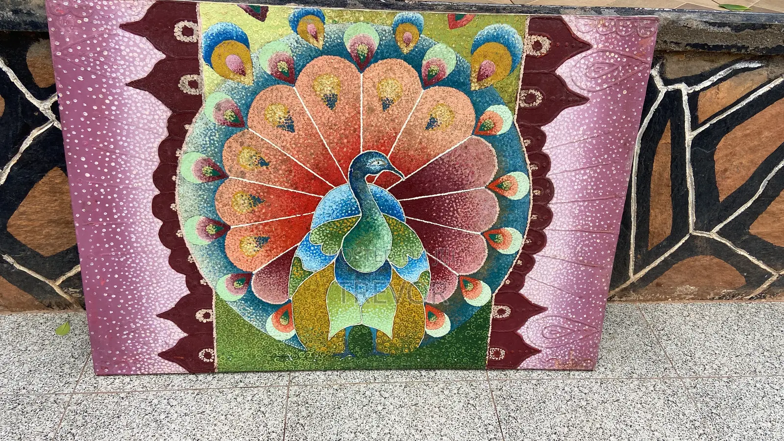 Peacock Big Size Oil Painting