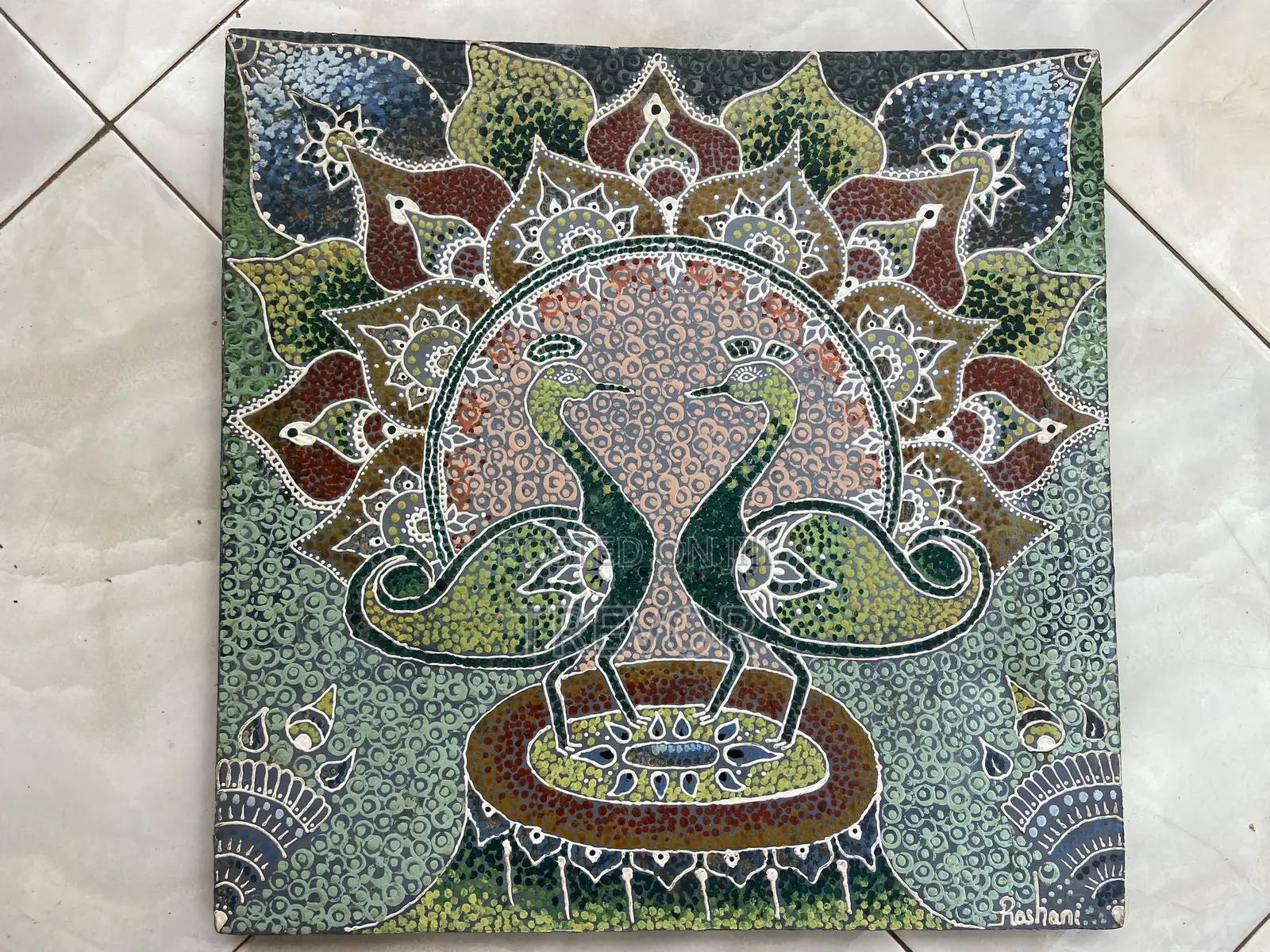 Peacock Big Size Oil Painting
