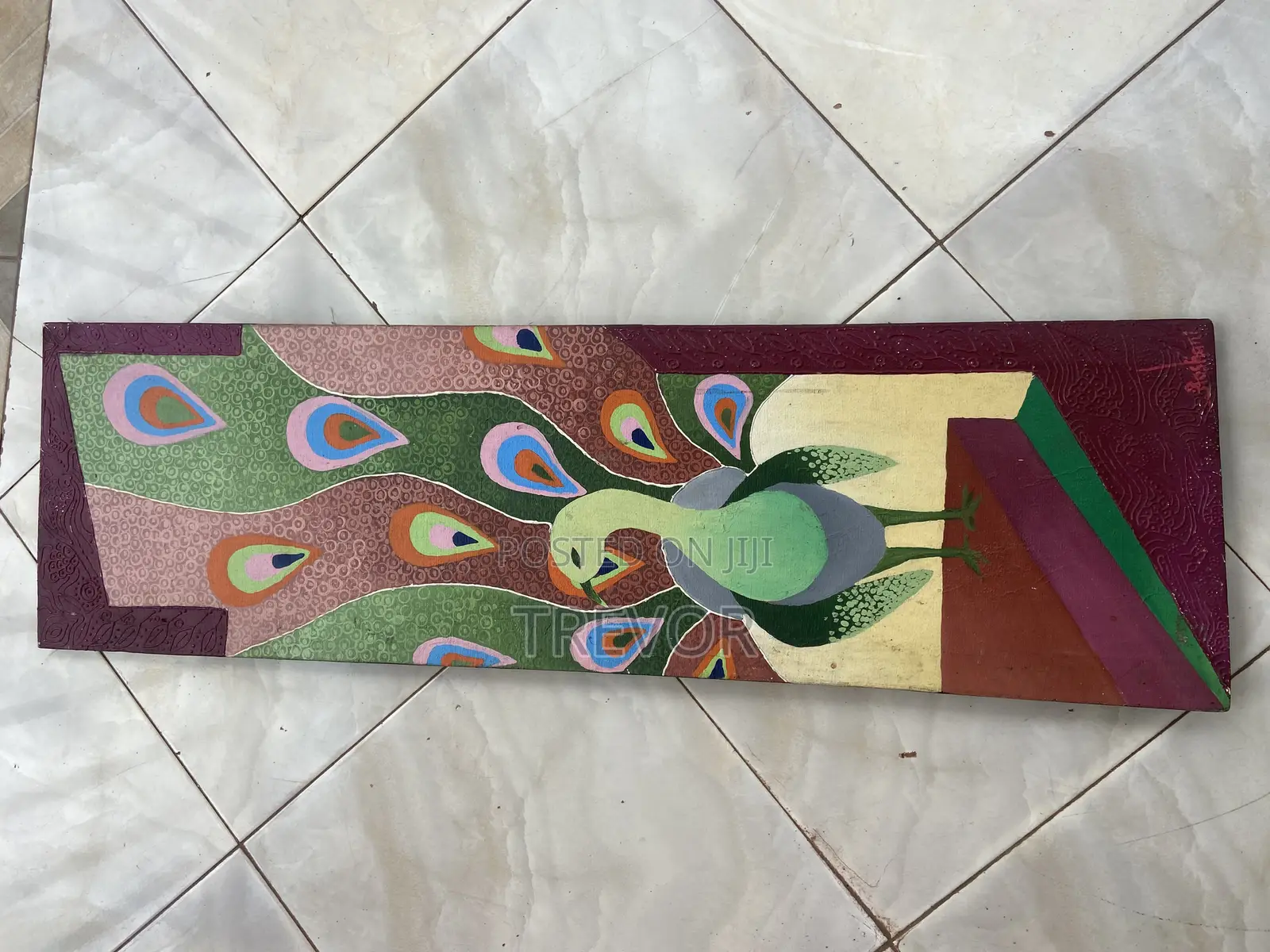 Peacock Big Size Oil Painting