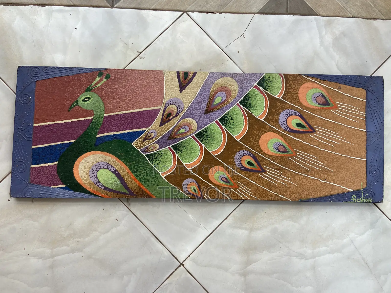 Peacock Big Size Oil Painting