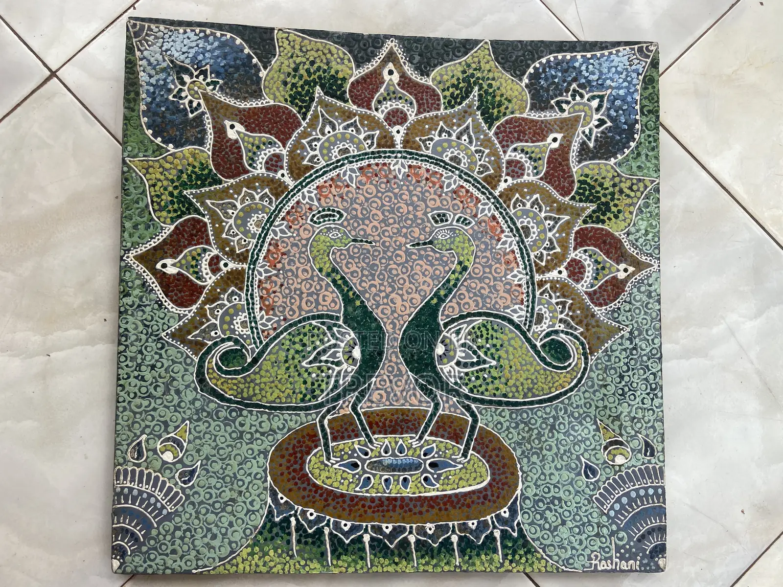 Peacock Big Size Oil Painting