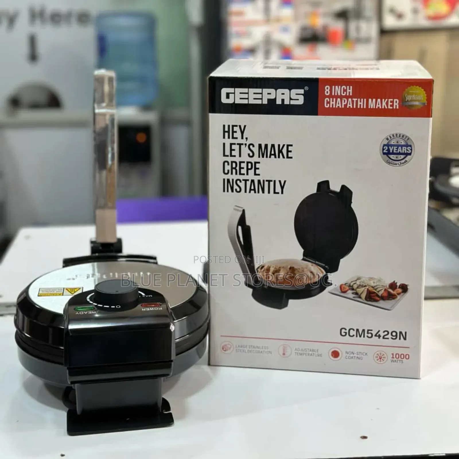 Geepas "8inch" Electric Chapathi Makers \\ 1000w \\ Gcm5429n